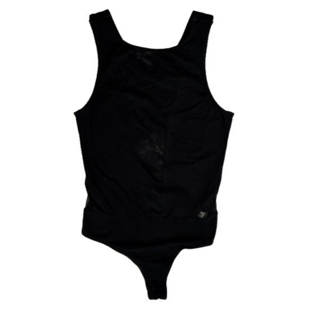 Express Tank Mesh Deep Plunge Bodysuit